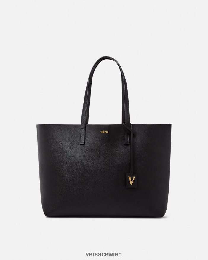 Schwarz Virtus-Einkaufstasche Versace Frauen Taschen 8N4XJD379