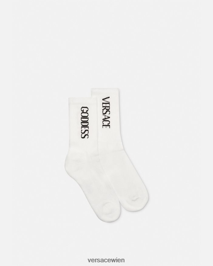 Schwarz-Weiss Göttinnensocken Versace Frauen Unterwäsche und Strandbekleidung 8N4XJD1109