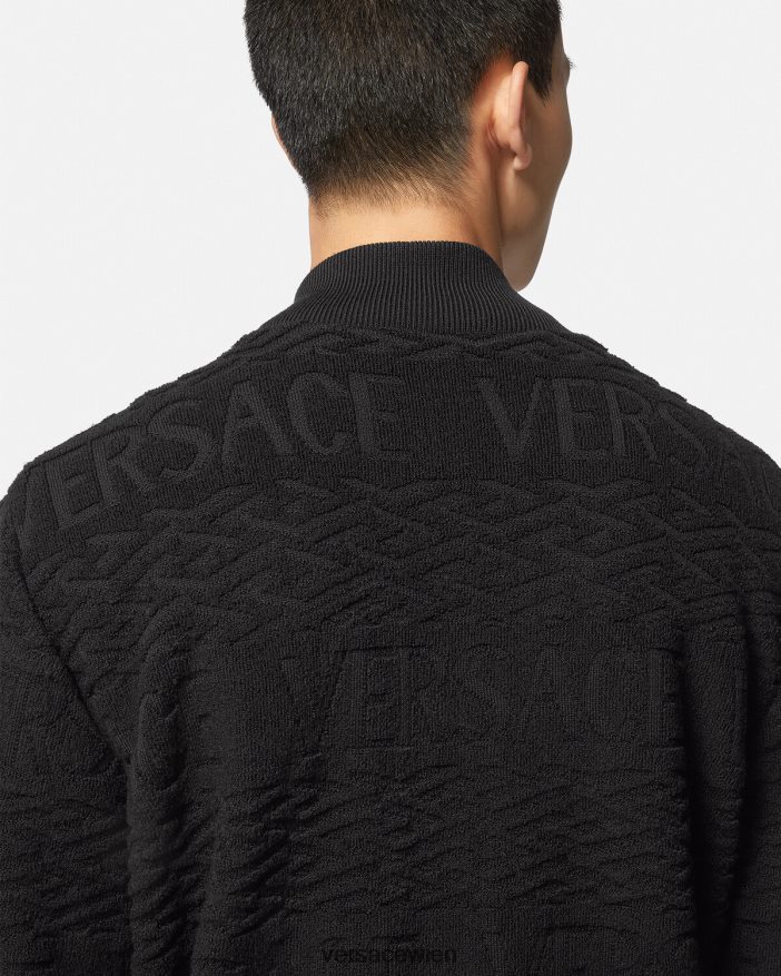 Schwarz Wende-Bomberjacke im Barocco 660-Stil Versace Männer Kleidung 8N4XJD1351