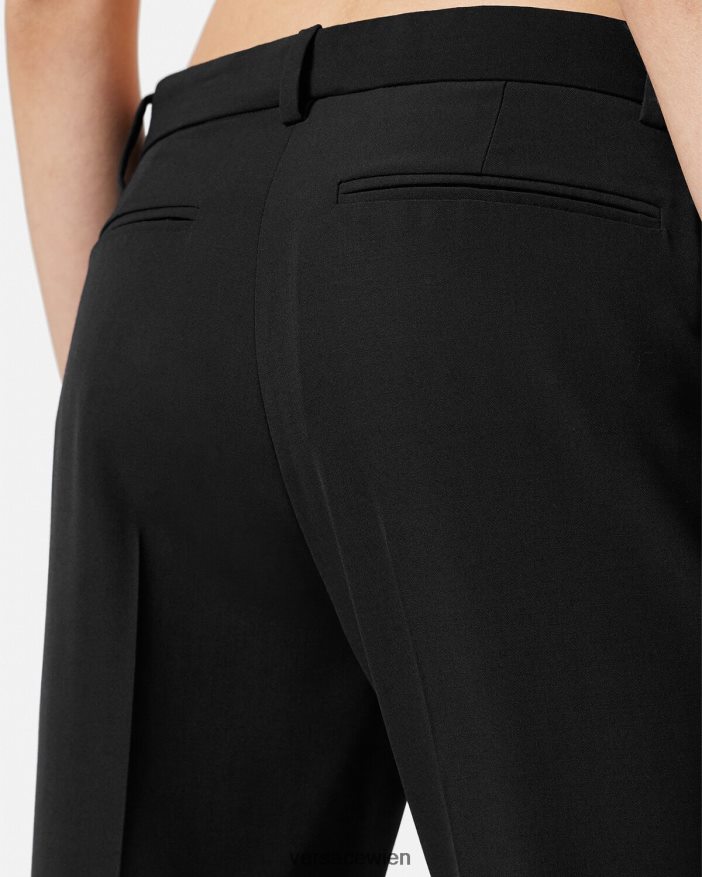 Schwarz ausgestellte formelle Hose Versace Frauen Kleidung 8N4XJD205