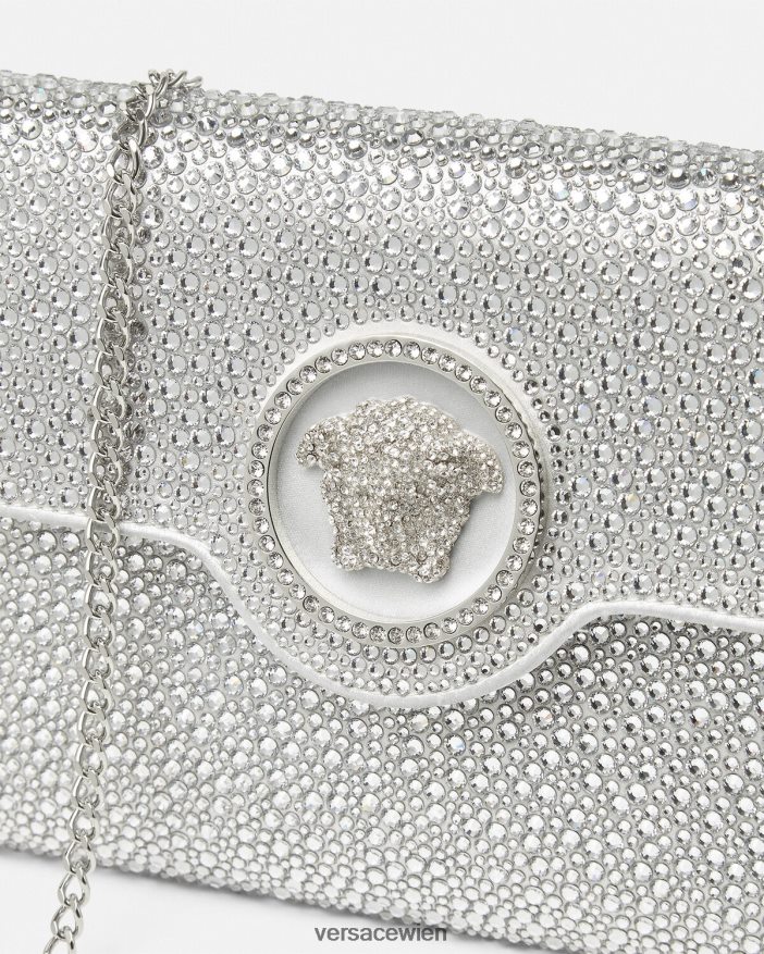 Weiß Crystal La Medusa Clutch mit Umschlag Versace Frauen Taschen 8N4XJD347