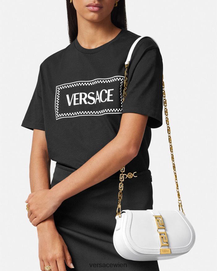 Weiß Greca-Göttin-Umhängetasche Versace Frauen Taschen 8N4XJD253