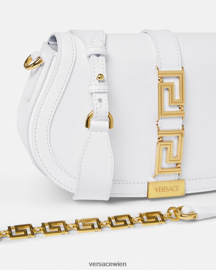 Weiß Greca-Göttin-Umhängetasche Versace Frauen Taschen 8N4XJD253