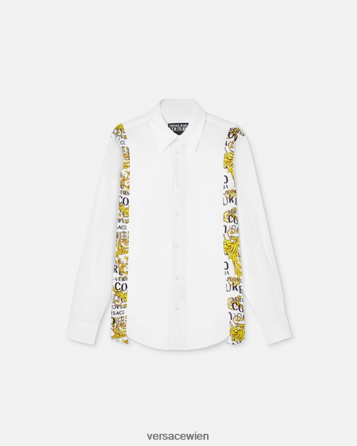 Weiß Logo-Couture-Shirt Versace Männer Kleidung 8N4XJD2399