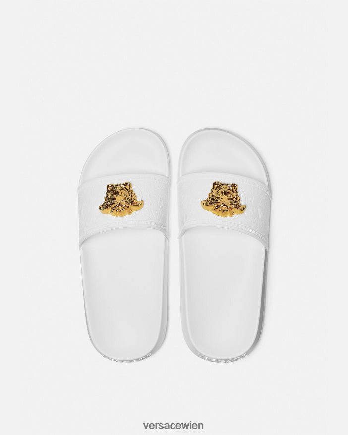 Weiß Palazzo-Rutschen Versace Frauen Schuh 8N4XJD458