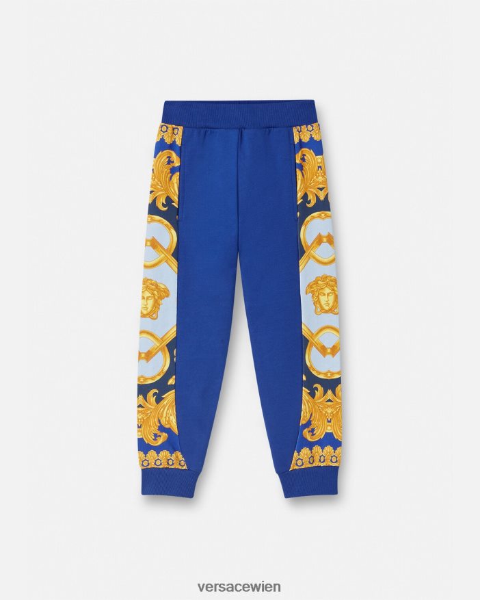 blau  bedruckt Barocco 660 Jogginghose Versace Kinder Kleidung 8N4XJD2110