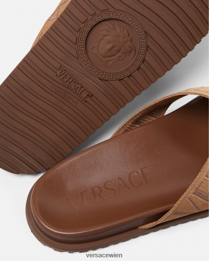 braun Allover-Sandalen Versace Männer Schuh 8N4XJD1584