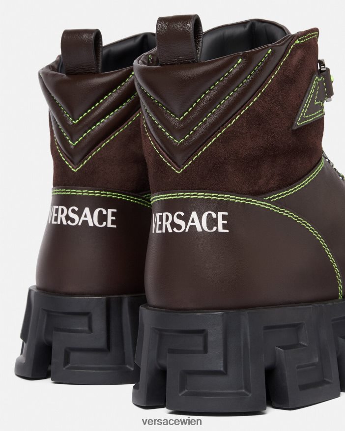 braun Greca-Labyrinth-Wanderstiefel Versace Männer Schuh 8N4XJD1582