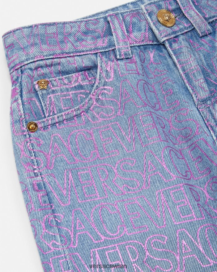 drucken Allover-Jeans Versace Kinder Kleidung 8N4XJD1979