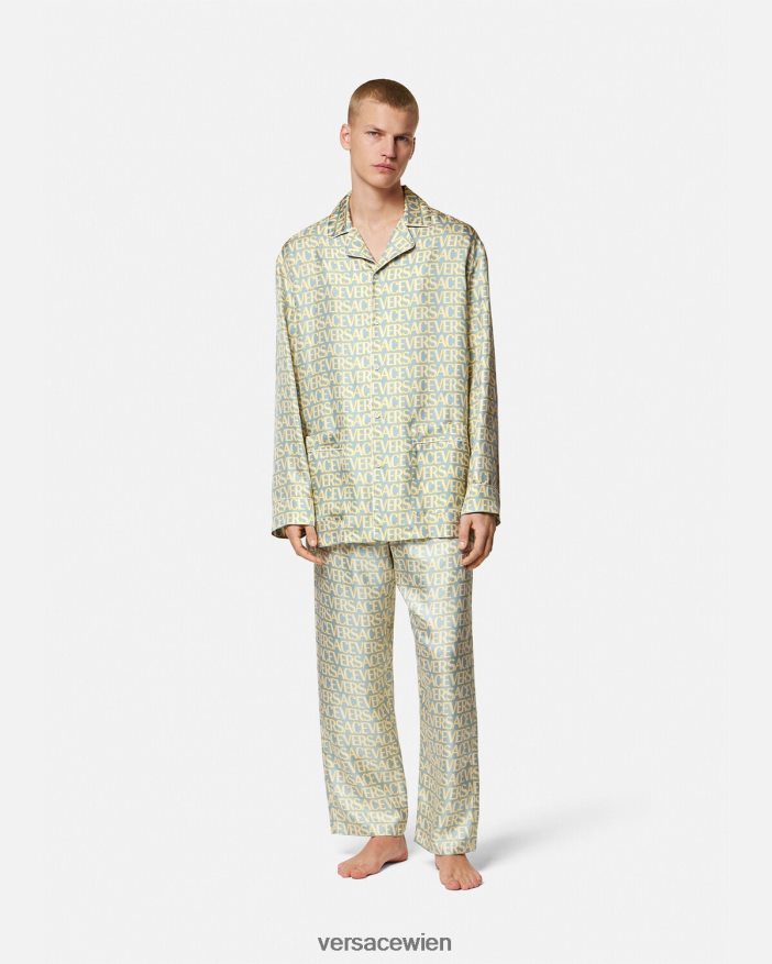 drucken Allover-Pyjama-Oberteil Versace Männer Unterwäsche und Strandbekleidung 8N4XJD1729