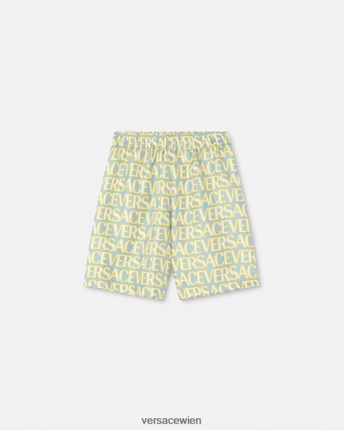 drucken Allover-Shorts aus Seide Versace Kinder Kleidung 8N4XJD2090