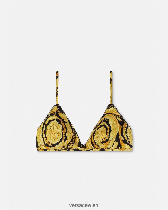 drucken Bralette aus Seide mit Barocco-Print Versace Frauen Unterwäsche und Strandbekleidung 8N4XJD1070