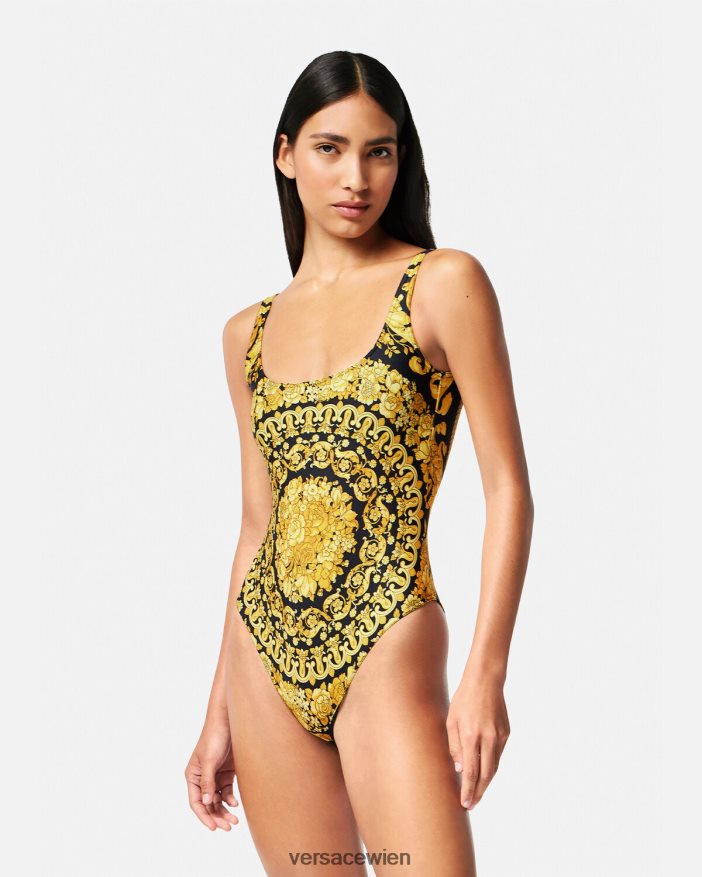 drucken Einteiliger Badeanzug mit Barocco-Print Versace Frauen Unterwäsche und Strandbekleidung 8N4XJD1143