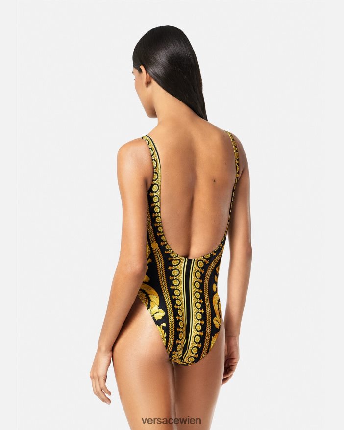 drucken Einteiliger Badeanzug mit Barocco-Print Versace Frauen Unterwäsche und Strandbekleidung 8N4XJD1143