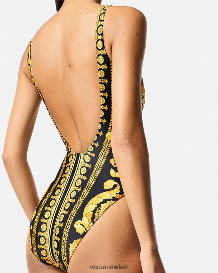 drucken Einteiliger Badeanzug mit Barocco-Print Versace Frauen Unterwäsche und Strandbekleidung 8N4XJD1143