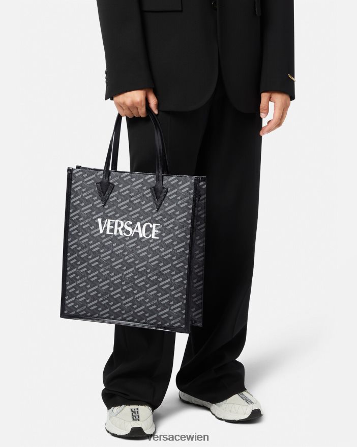 drucken Große La Greca-Tragetasche mit Signatur Versace Männer Taschen 8N4XJD1477