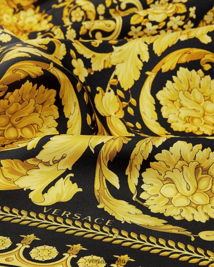 drucken Großes Seidenfoulard im Barocco-Stil Versace Frauen Zubehör 8N4XJD902