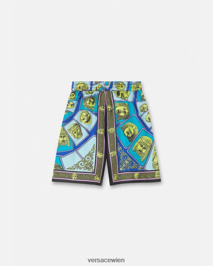 drucken Le Maschere Seidenshorts Versace Kinder Kleidung 8N4XJD2122