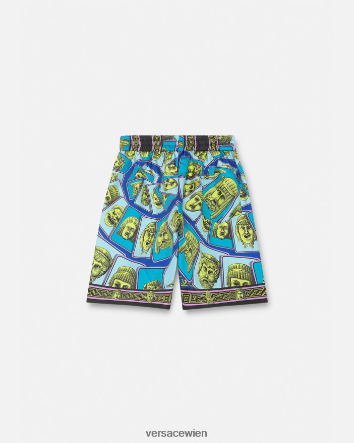 drucken Le Maschere Seidenshorts Versace Kinder Kleidung 8N4XJD2122