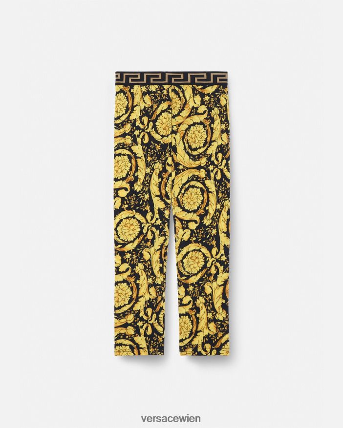 drucken Leggings im Barocco-Stil Versace Kinder Kleidung 8N4XJD1960