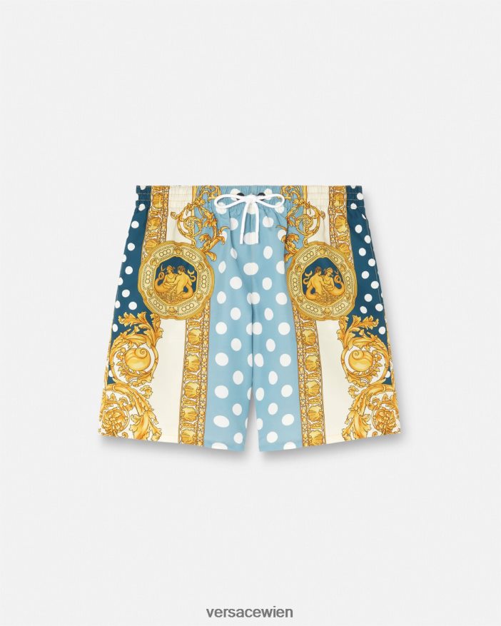 drucken Muschel-Barock-Boardshorts Versace Männer Unterwäsche und Strandbekleidung 8N4XJD1802