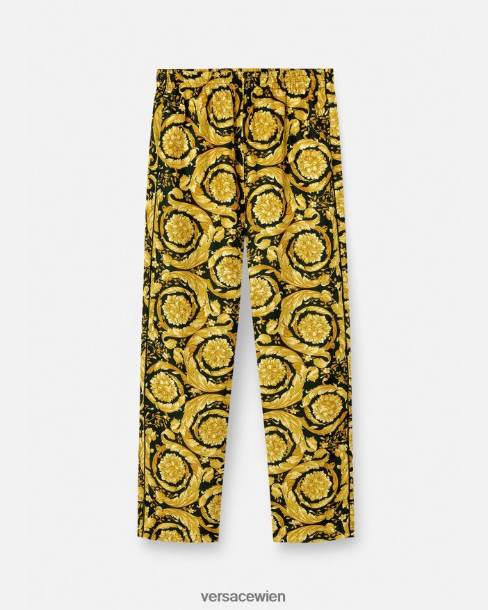 drucken Pyjamahose aus Seide mit Barocco-Print Versace Frauen Unterwäsche und Strandbekleidung 8N4XJD1026