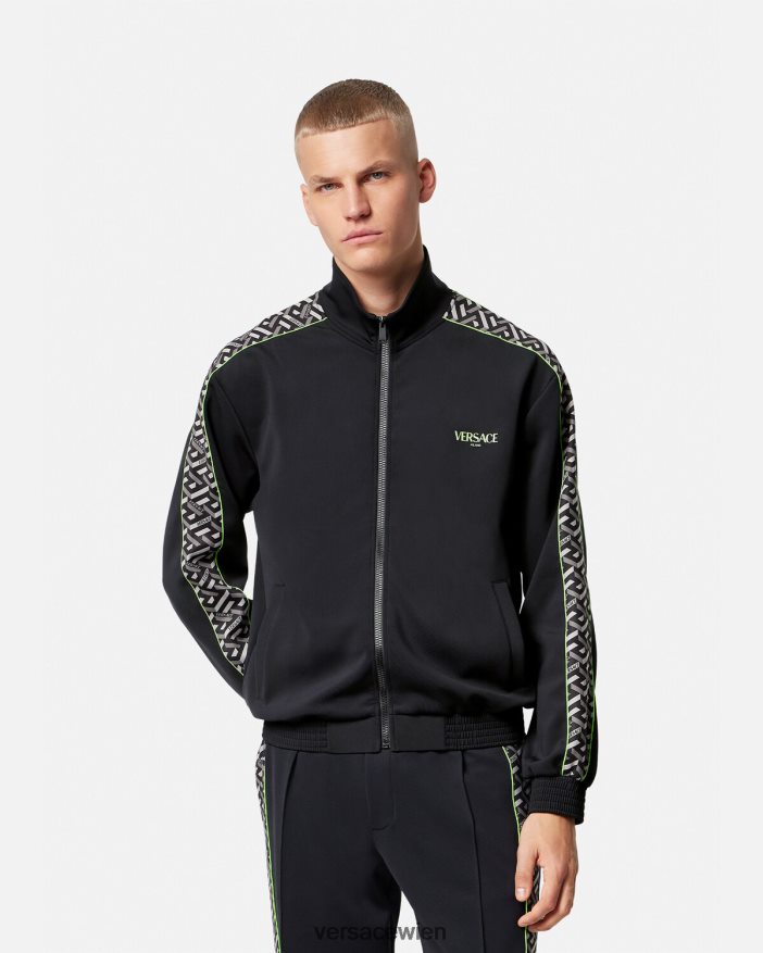 drucken Trainingsjacke aus La Greca-Nylon Versace Männer Kleidung 8N4XJD1458