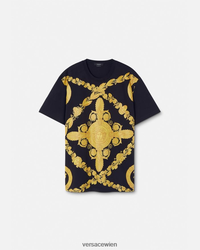 drucken maschera barockes T-Shirt Versace Männer Kleidung 8N4XJD1388