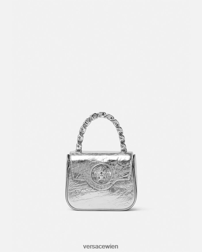 eine Farbe Mini-Tasche „La Medusa“ in Metallic-Optik Versace Frauen Taschen 8N4XJD306