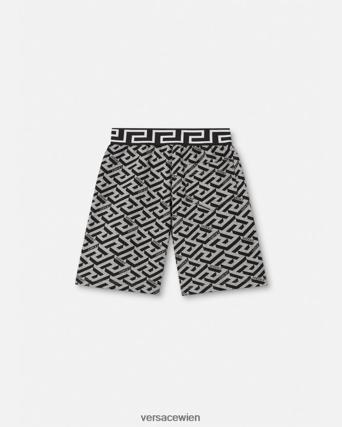 grau  bedruckt La Greca-Sweatshorts Versace Kinder Kleidung 8N4XJD2116