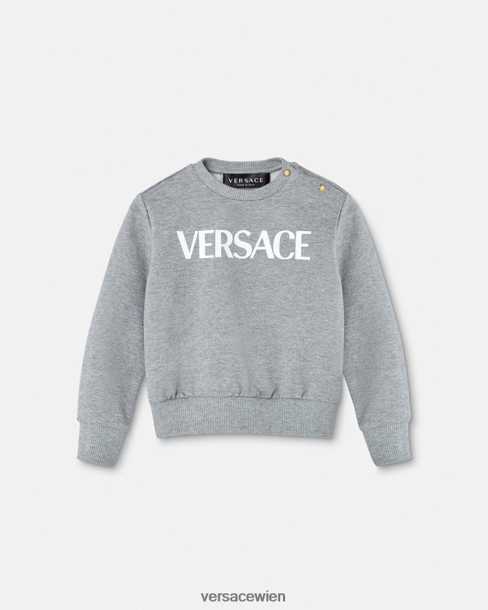 grau Baby-Sweatshirt mit Logo Versace Kinder Kleidung 8N4XJD1856