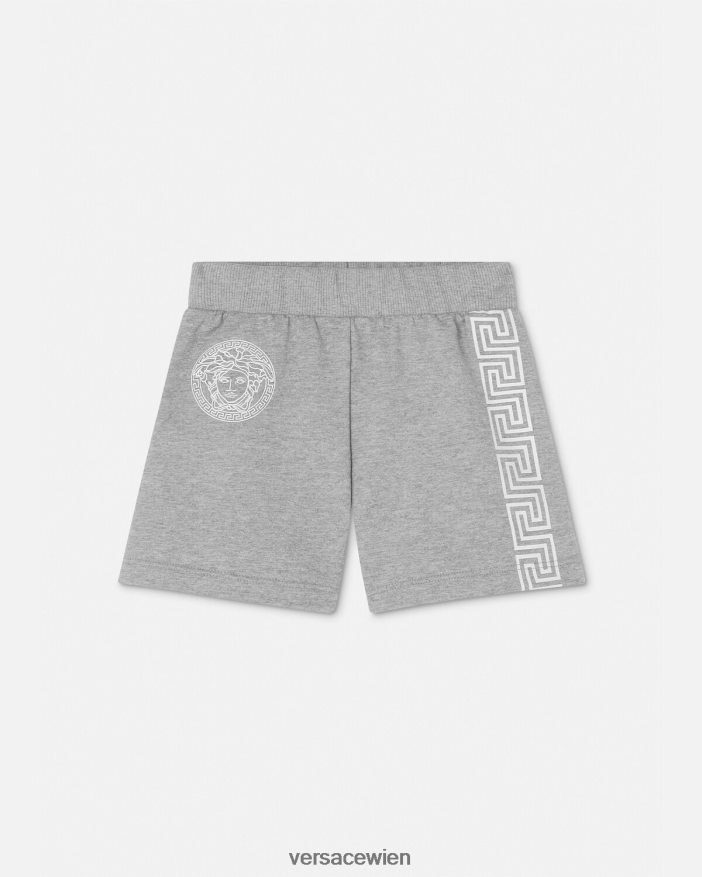 grau Greca-Baby-Sweatshorts Versace Kinder Kleidung 8N4XJD1881