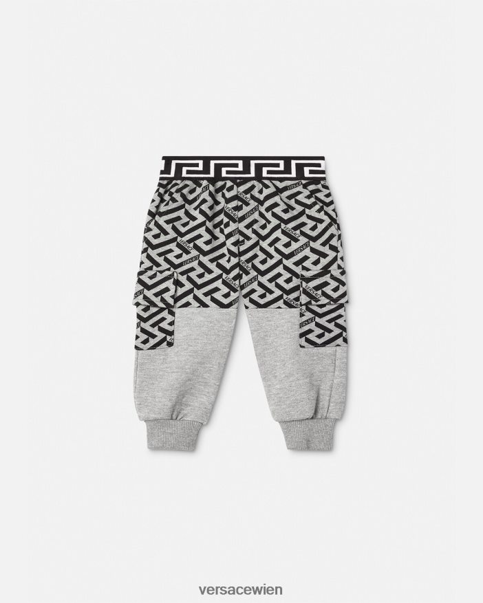 grau La Greca-Baby-Jogginghose Versace Kinder Kleidung 8N4XJD1911