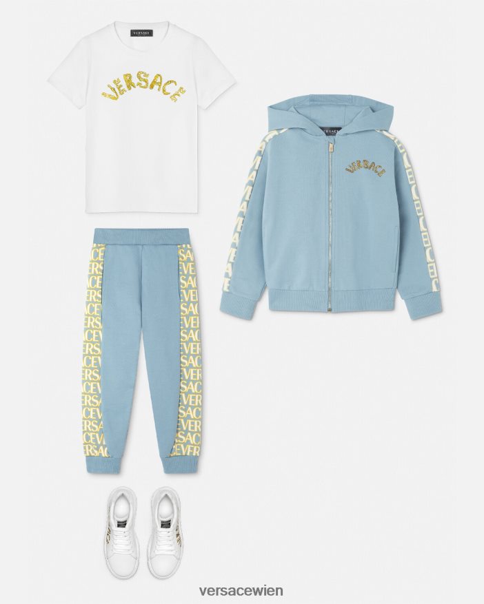 hellblau Allover-Jogginghose Versace Kinder Kleidung 8N4XJD2089