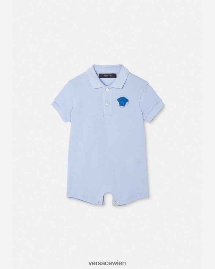 hellblau Medusa-Baby-Strampler Versace Kinder Kleidung 8N4XJD1833