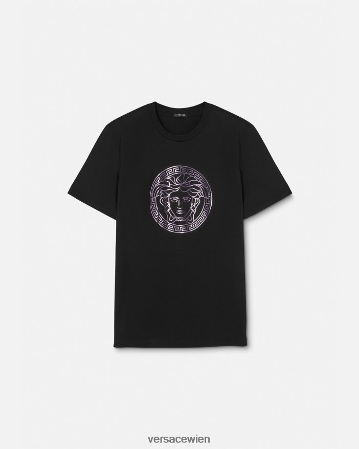 schwarz & rosa Medusa-T-Shirt Versace Frauen Kleidung 8N4XJD127