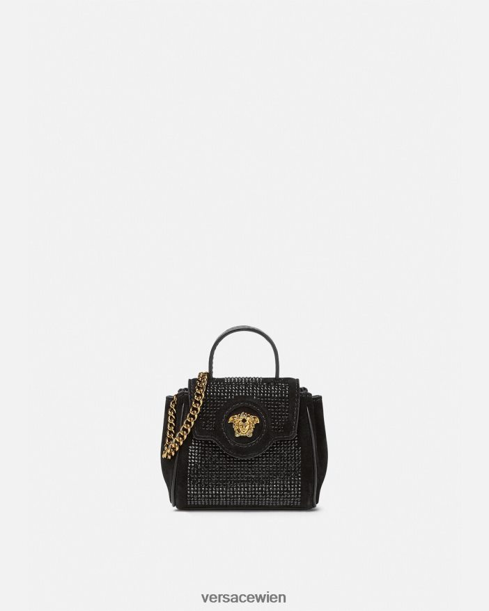 Schwarz La Medusa-Mikrotasche mit Nieten Versace Frauen Taschen 8N4XJD329