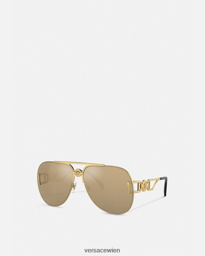 Gold Medusa Biggie Pilotensonnenbrille Versace Frauen Zubehör 8N4XJD595