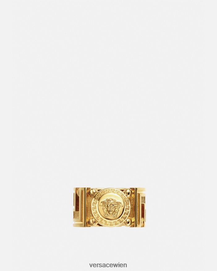 Gold Medusa-Greca-Ring Versace Frauen Zubehör 8N4XJD751