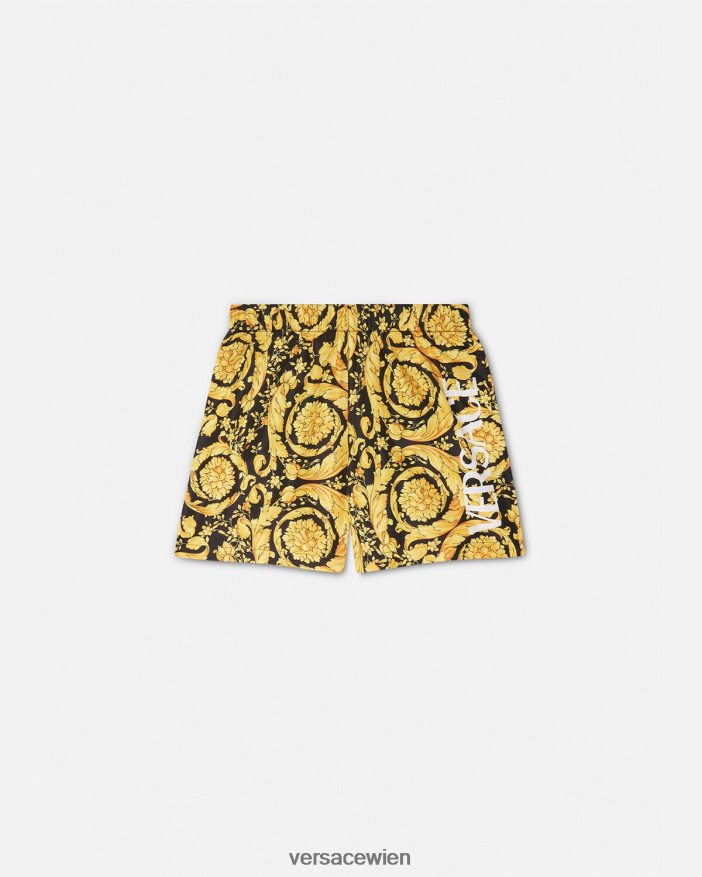 drucken Badeshorts mit Barocco-Logo Versace Kinder Kleidung 8N4XJD2096