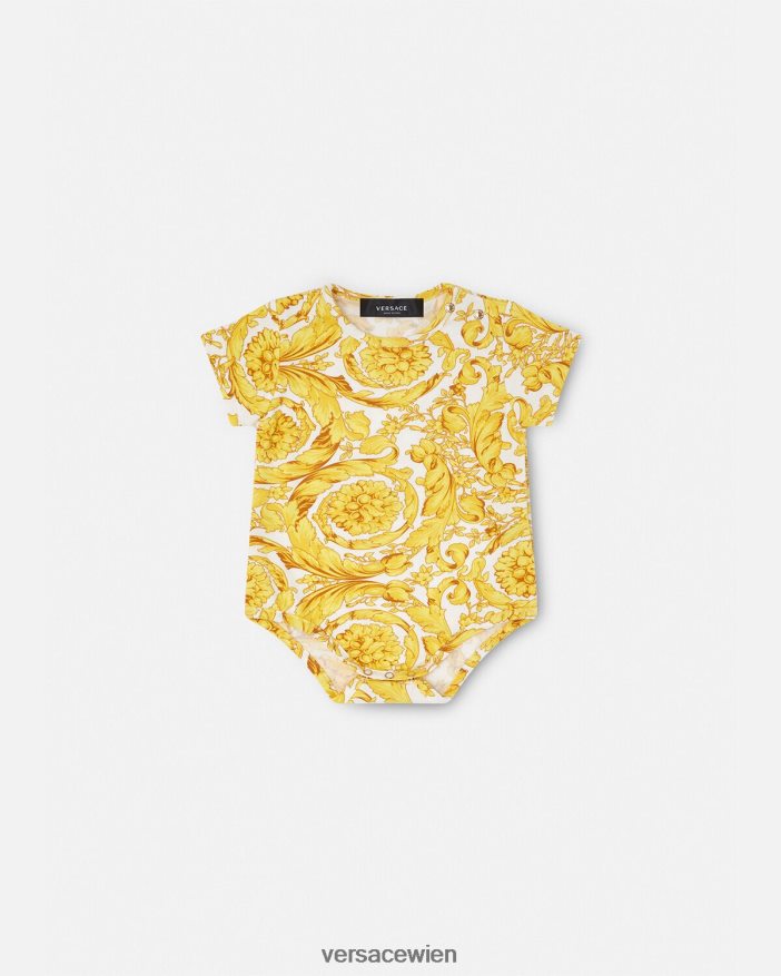 drucken Baby-Strampler im Barocco-Stil Versace Kinder Kleidung 8N4XJD1829