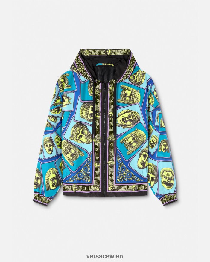 drucken Le Maschere Windjacke Versace Männer Kleidung 8N4XJD1235