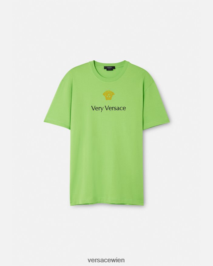 Grün T-Shirt Versace Männer Kleidung 8N4XJD1387