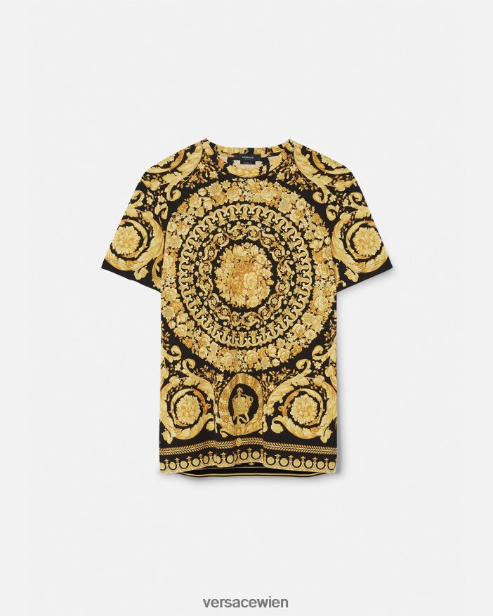 drucken T-Shirt im Barockstil Versace Männer Kleidung 8N4XJD1369