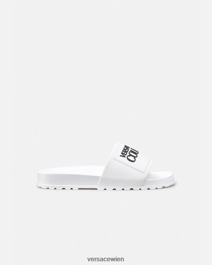 Weiß Gummi-Slipper mit Logo Versace Männer Schuh 8N4XJD2467