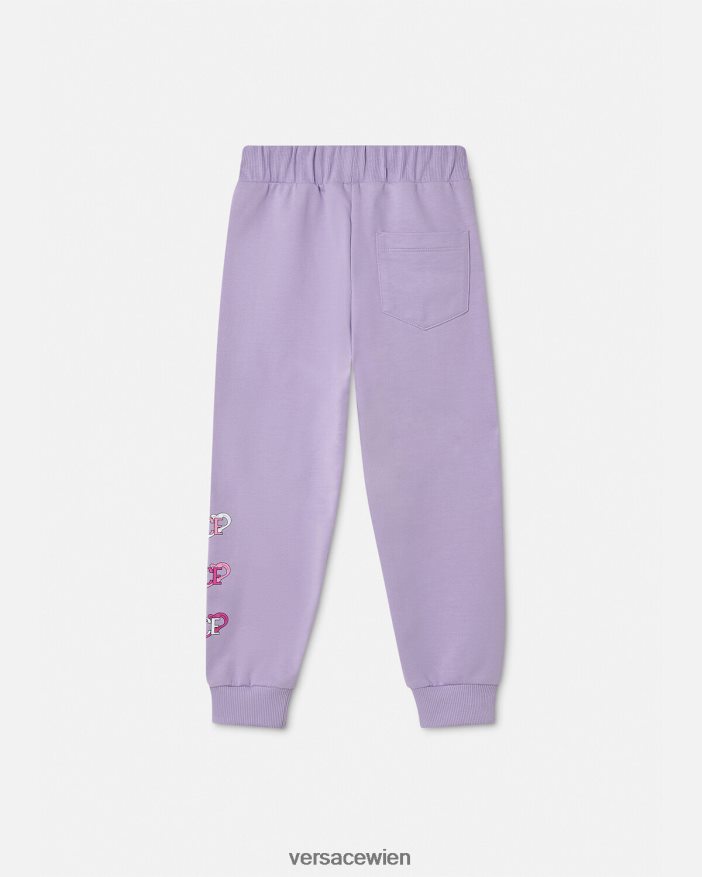 lila Jogginghose mit Sicherheitsnadel Versace Kinder Kleidung 8N4XJD2019