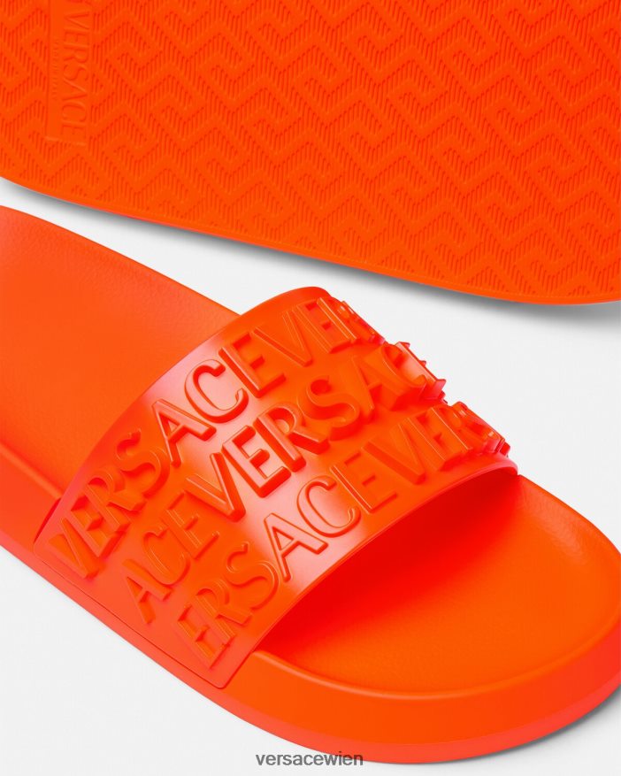 orange Allover-Slider Versace Männer Schuh 8N4XJD1598