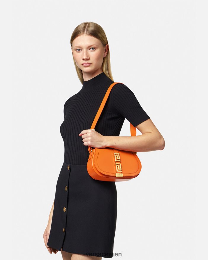 orange Greca-Göttin-Umhängetasche Versace Frauen Taschen 8N4XJD250