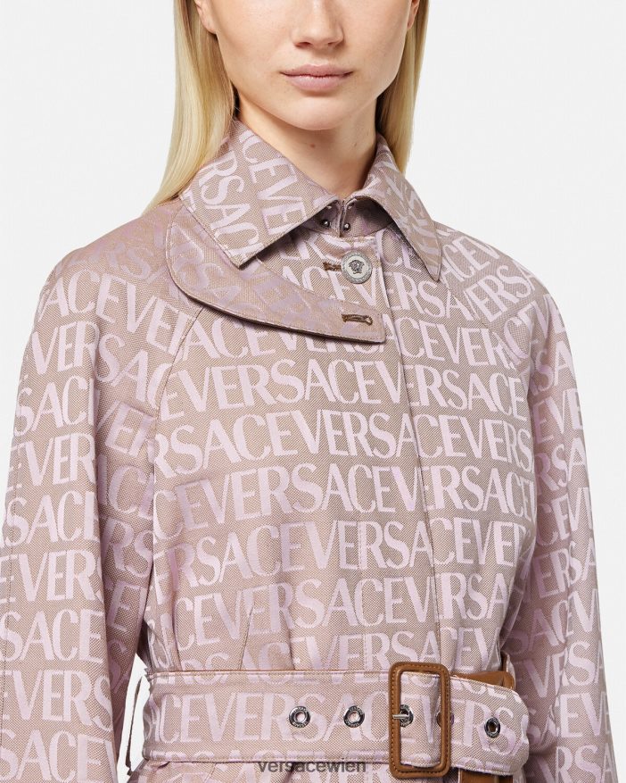 rosa  bedruckt Allover-Kurz-Trenchcoat Versace Frauen Kleidung 8N4XJD83