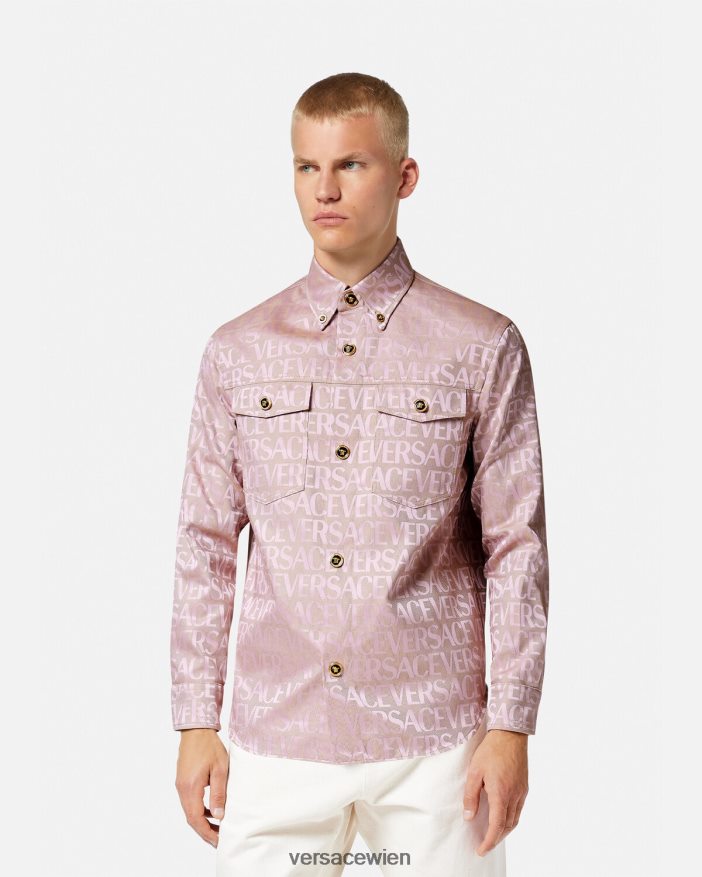 rosa  bedruckt Allover-Overshirt Versace Männer Kleidung 8N4XJD1218